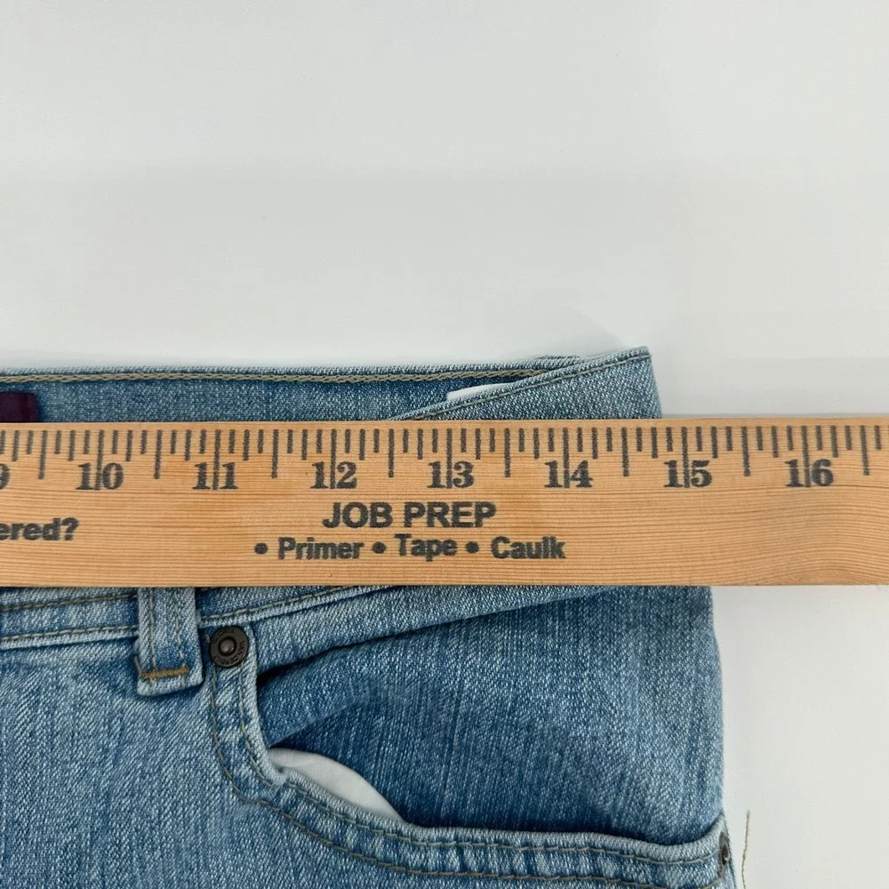 Gloria Vanderbilt Straight Jeans Womens 12 Petite Blue Denim Stretch Mid Rise